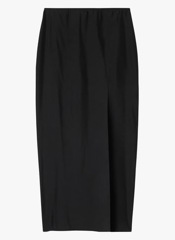 Sheer slit long skirt FILIPPA K Black